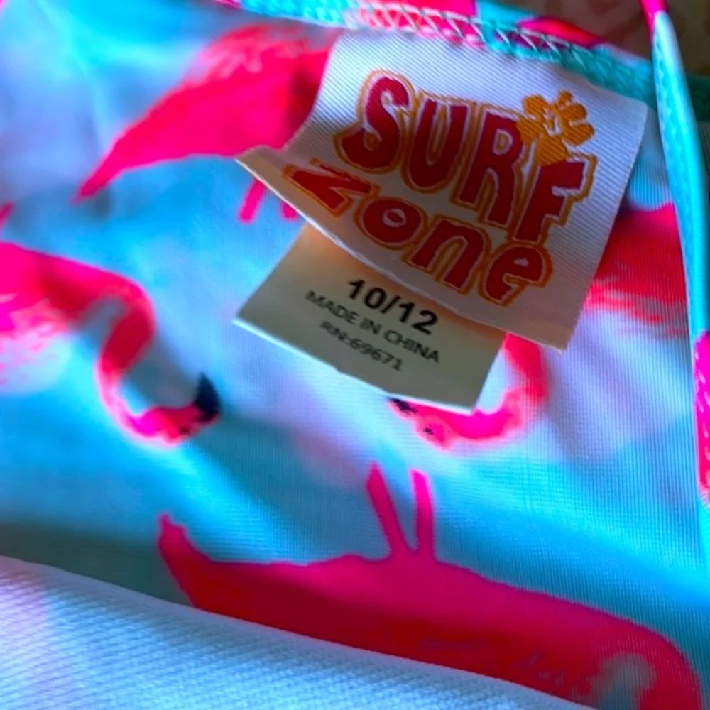 Surf Zone girls flamingo swimsuit in size 10/12 - Picture 5 of 9